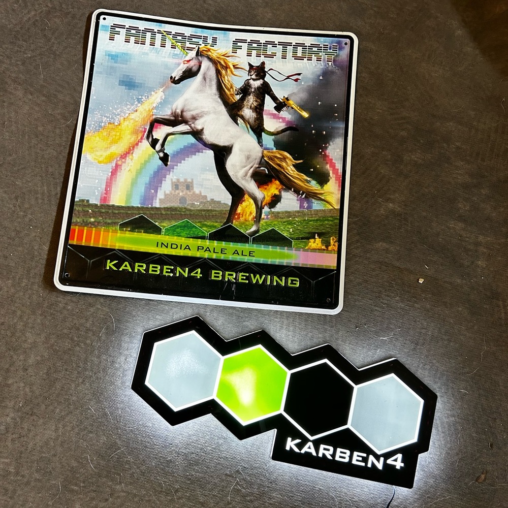 Karben 4 Brewery Tin Wall Sign & Light Up Wall Sign